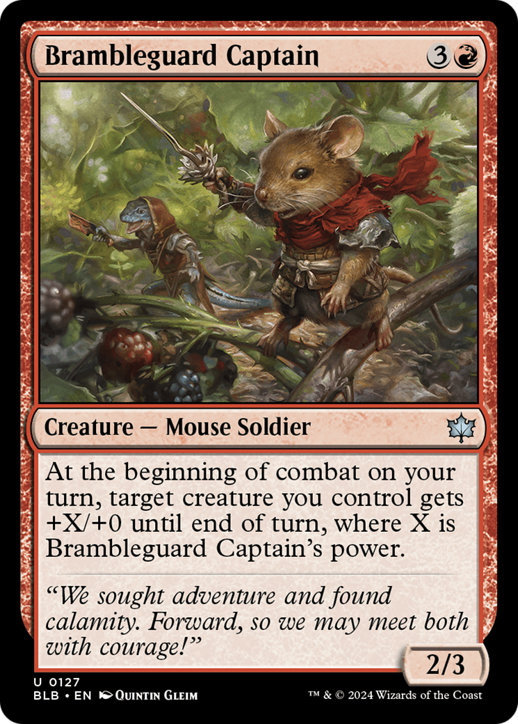 Magic: The Gathering - Brambleguard Captain Foil - Bloomburrow