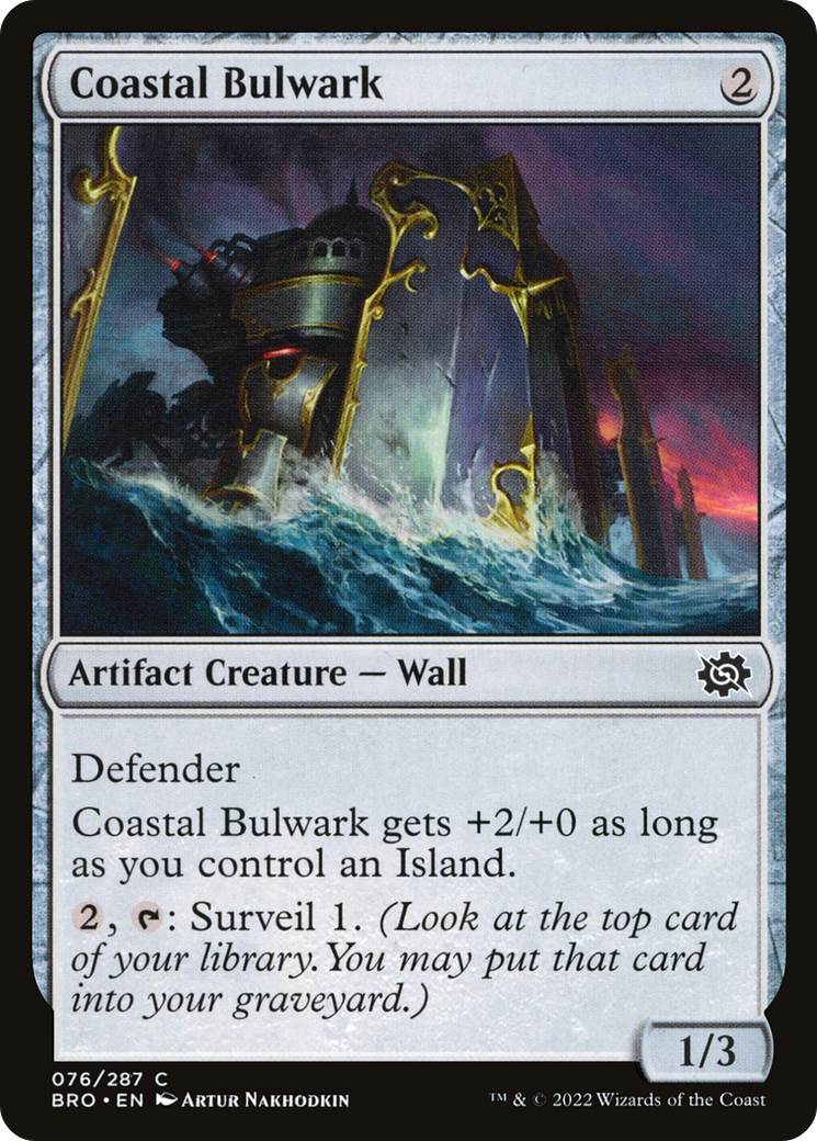 Magic: The Gathering - Coastal Bulwark Foil - The Brothers' War