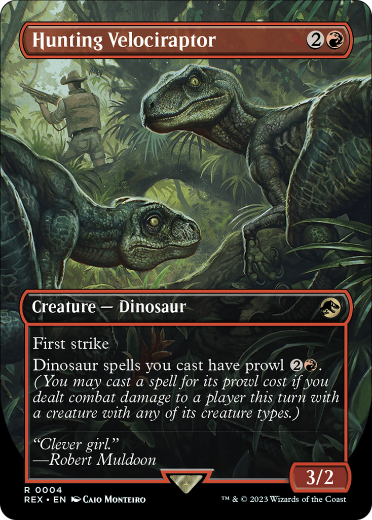 Magic: The Gathering - Hunting Velociraptor Foil - Jurassic World Collection