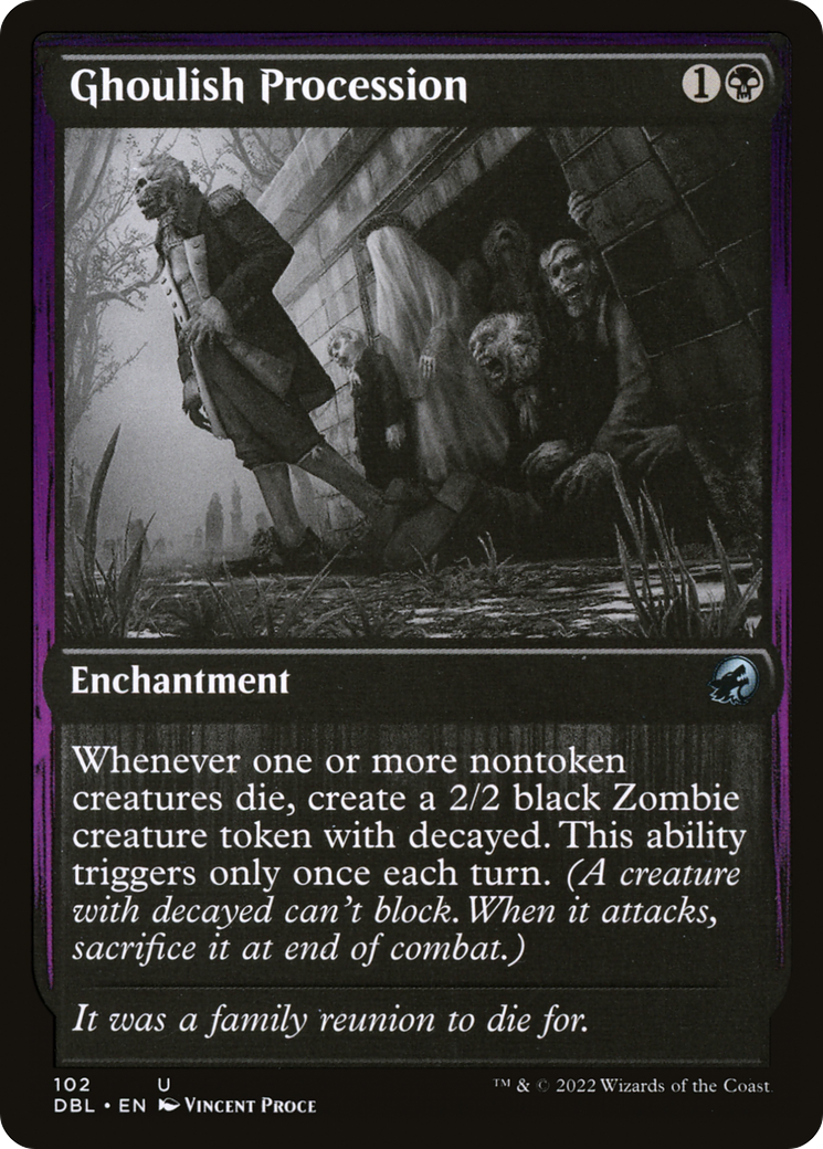 Magic: The Gathering - Ghoulish Procession Foil - Innistrad: Double Feature