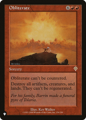 Magic: The Gathering - Obliterate - The List