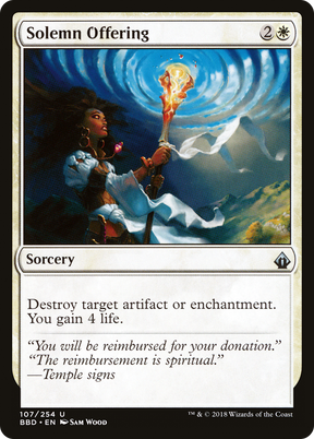 Magic: The Gathering - Solemn Offering Foil - Battlebond