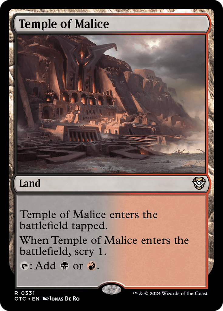 Magic: The Gathering - Temple of Malice - Outlaws of Thunder Junction Commander