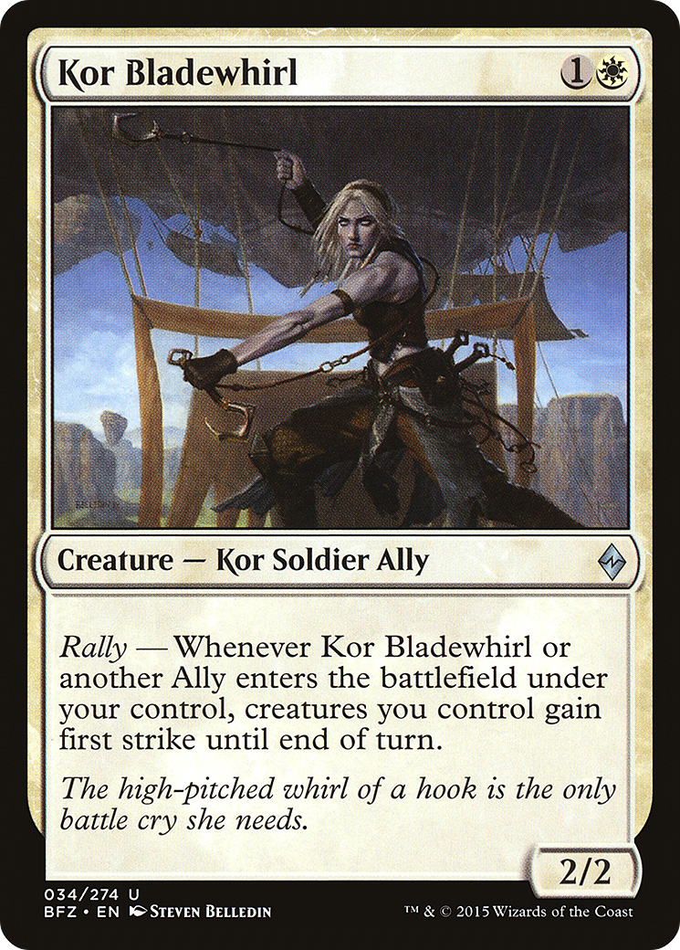 Magic: The Gathering - Kor Bladewhirl Foil - Battle for Zendikar