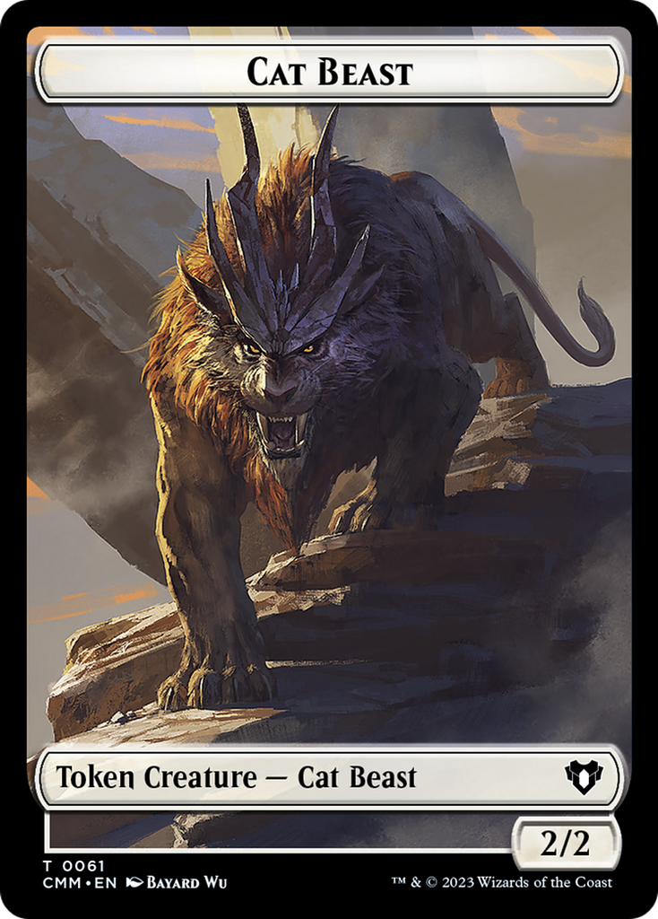 Magic: The Gathering - Cat Beast Token - Commander Masters Tokens