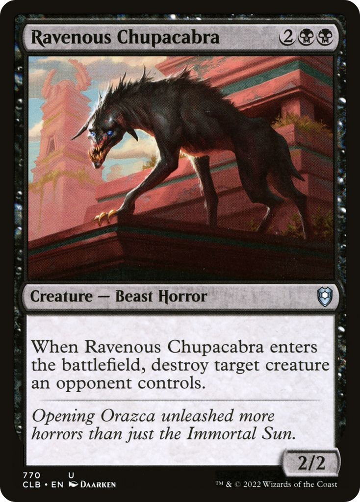 Magic: The Gathering - Ravenous Chupacabra - Commander Legends: Battle for Baldur's Gate