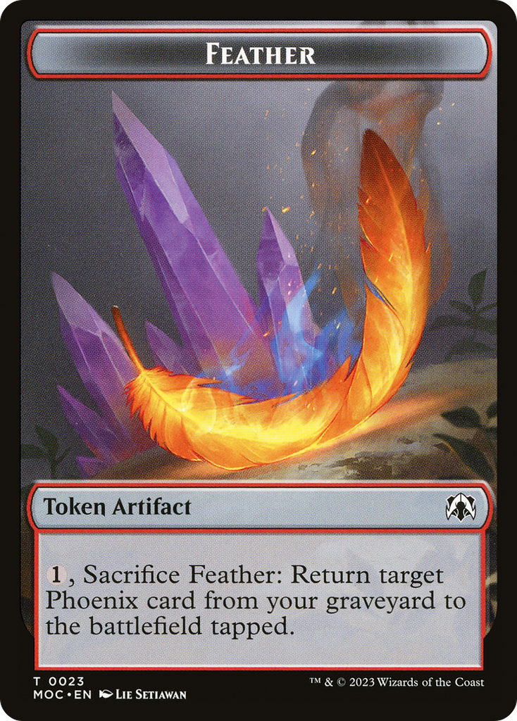 Magic: The Gathering - Feather Token - March of the Machine Commander Tokens