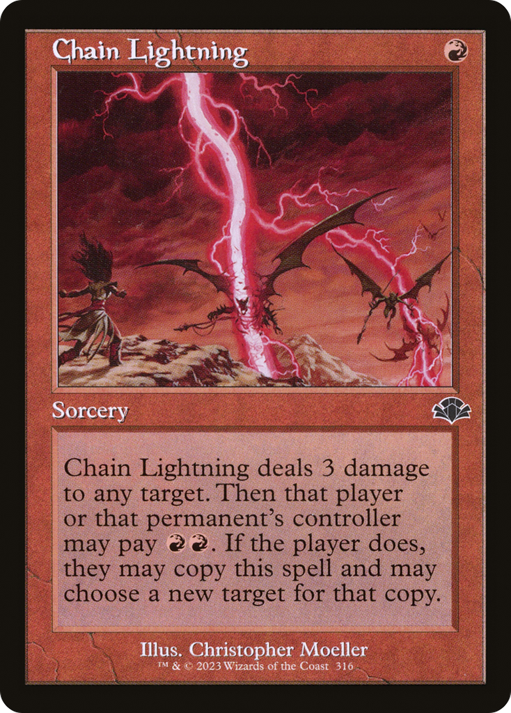 Magic: The Gathering - Chain Lightning Foil - Dominaria Remastered