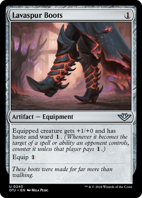 Magic: The Gathering - Lavaspur Boots Foil - Outlaws of Thunder Junction