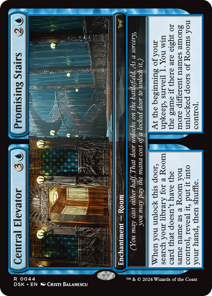 Magic: The Gathering - Central Elevator // Promising Stairs Foil - Duskmourn: House of Horror