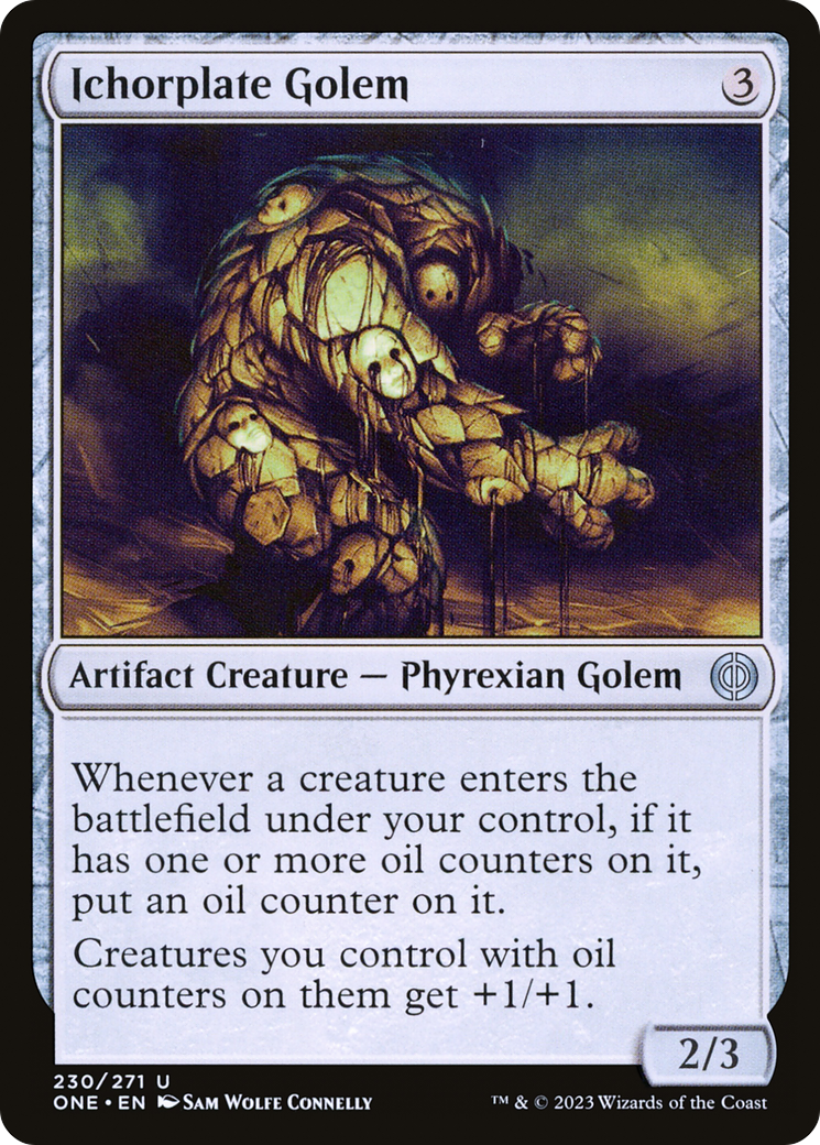 Magic: The Gathering - Ichorplate Golem Foil - Phyrexia: All Will Be One
