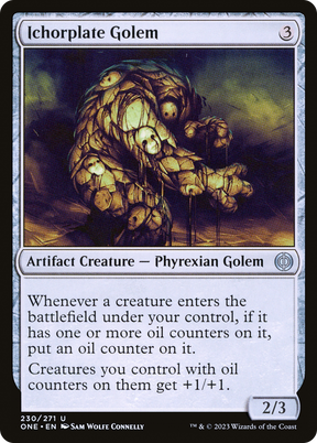 Magic: The Gathering - Ichorplate Golem Foil - Phyrexia: All Will Be One