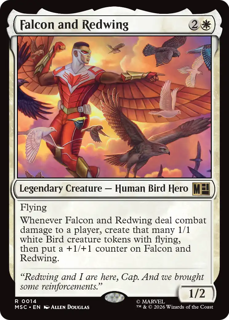 Magic: The Gathering - Falcon and Redwing - Marvel Super Heroes Commander