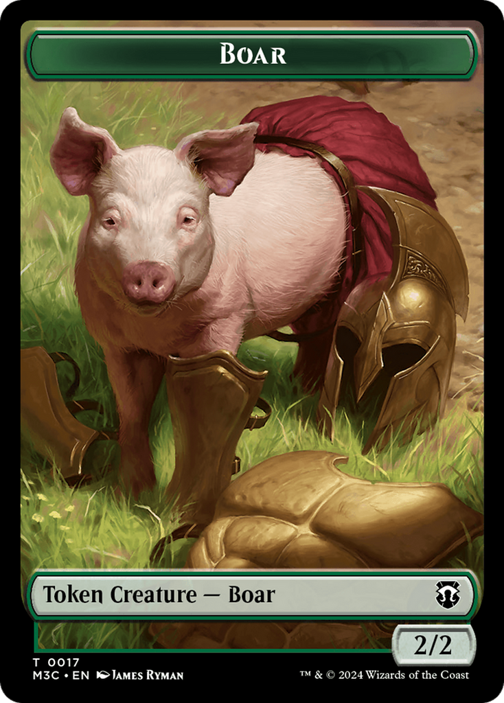 Magic: The Gathering - Boar Token - Modern Horizons 3 Commander Tokens