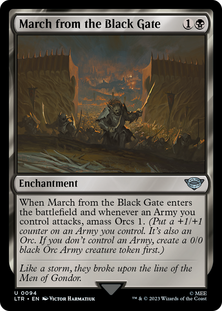 Magic: The Gathering - March from the Black Gate Foil - The Lord of the Rings: Tales of Middle-earth