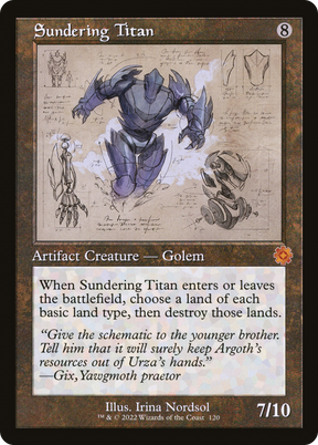 Magic: The Gathering - Sundering Titan - The Brothers' War Retro Artifacts