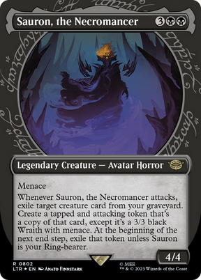 Magic: The Gathering - Sauron, the Necromancer Foil - The Lord of the Rings: Tales of Middle-earth
