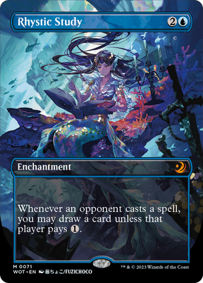 Magic: The Gathering - Rhystic Study Foil - Wilds of Eldraine: Enchanting Tales