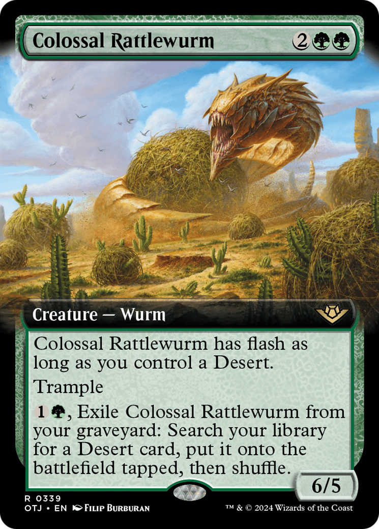 Magic: The Gathering - Colossal Rattlewurm Foil - Outlaws of Thunder Junction