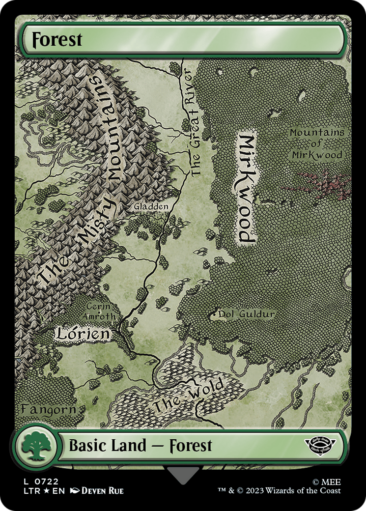 Magic: The Gathering - Forest #722 Foil - The Lord of the Rings: Tales of Middle-earth