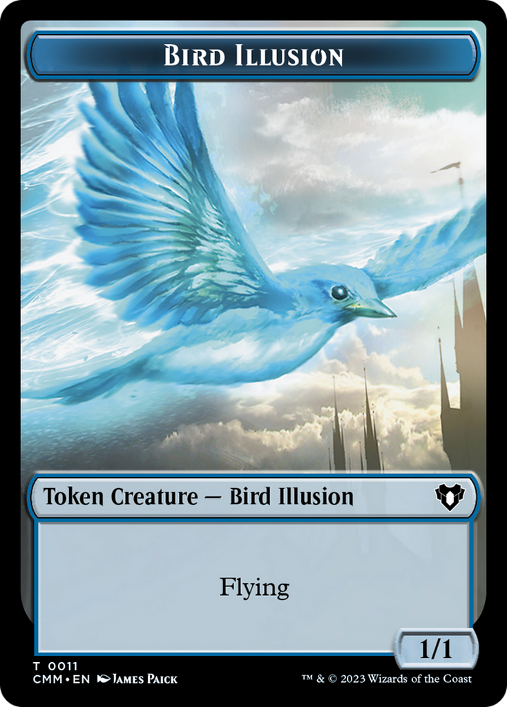 Magic: The Gathering - Bird Illusion Token - Commander Masters Tokens