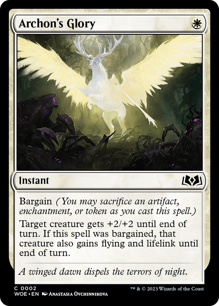 Magic: The Gathering - Archon's Glory Foil - Wilds of Eldraine