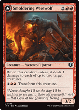 Magic: The Gathering - Smoldering Werewolf // Erupting Dreadwolf Foil - Innistrad Remastered