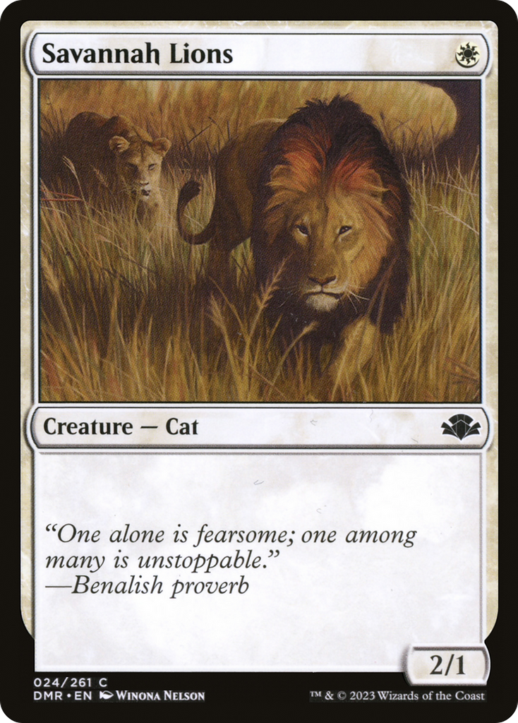 Magic: The Gathering - Savannah Lions Foil - Dominaria Remastered