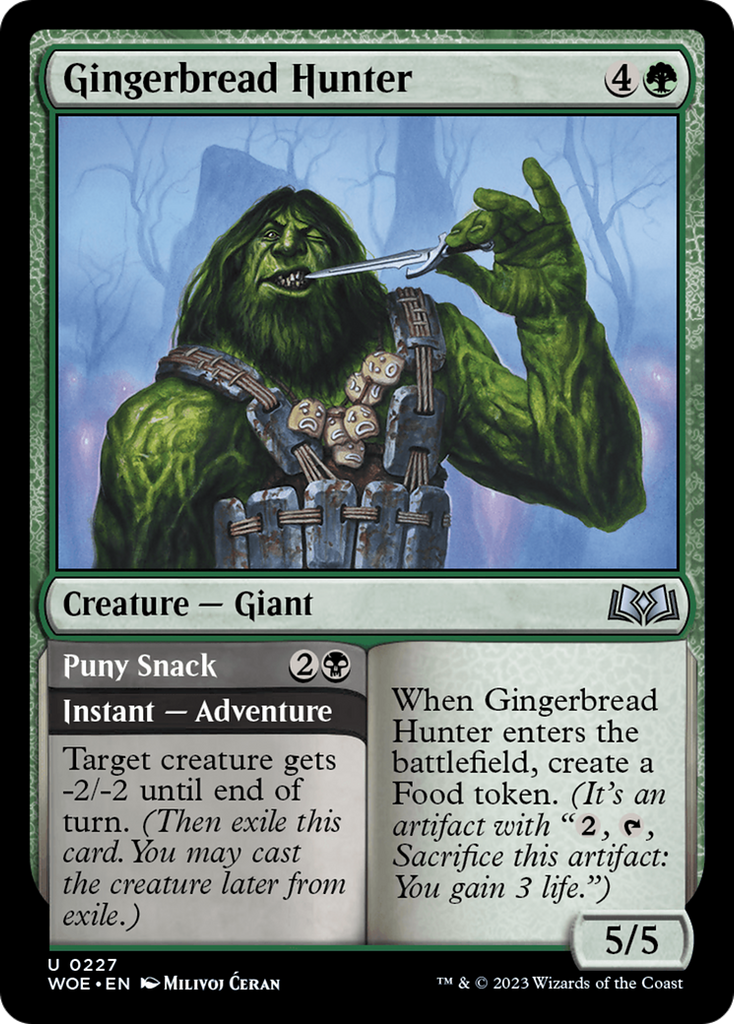 Magic: The Gathering - Gingerbread Hunter // Puny Snack Foil - Wilds of Eldraine