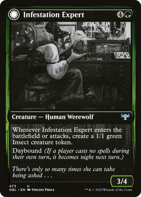 Magic: The Gathering - Infestation Expert // Infested Werewolf Foil - Innistrad: Double Feature