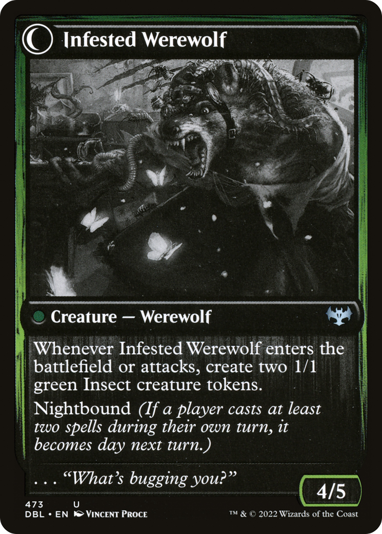 Magic: The Gathering - Infestation Expert // Infested Werewolf - Innistrad: Double Feature