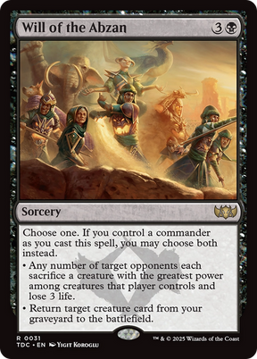 Magic: The Gathering - Will of the Abzan - Tarkir: Dragonstorm Commander