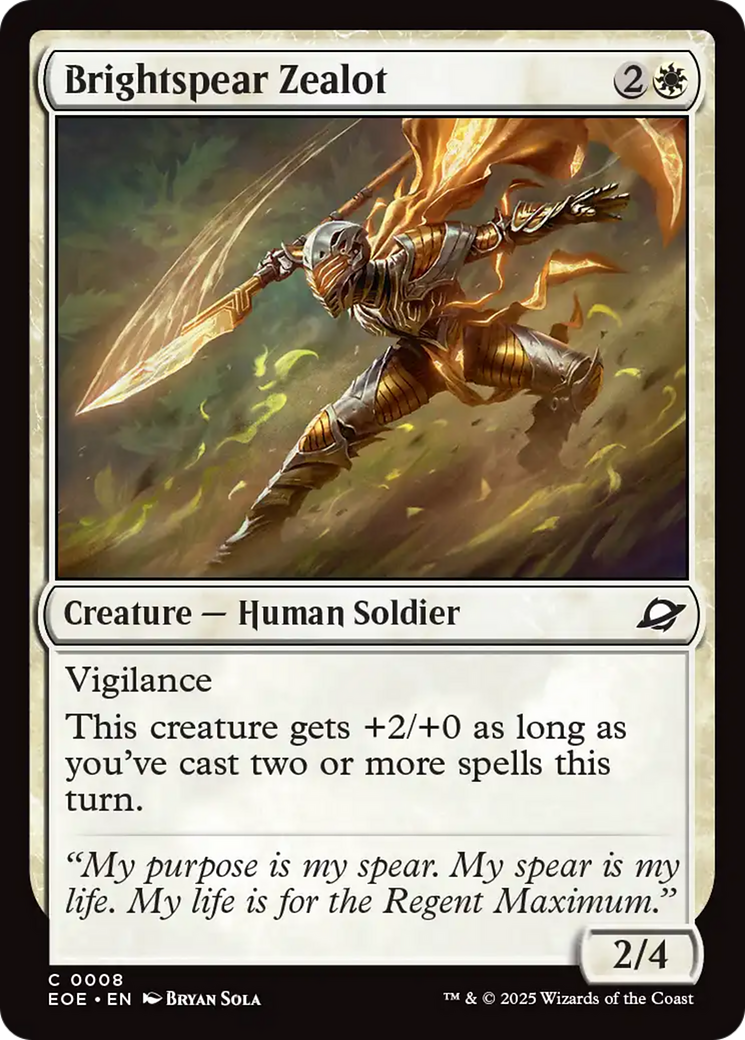 Magic: The Gathering - Brightspear Zealot Foil - Edge of Eternities