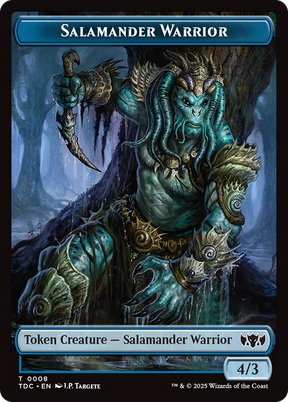 Magic: The Gathering - Salamander Warrior Token - Tarkir: Dragonstorm Commander Tokens