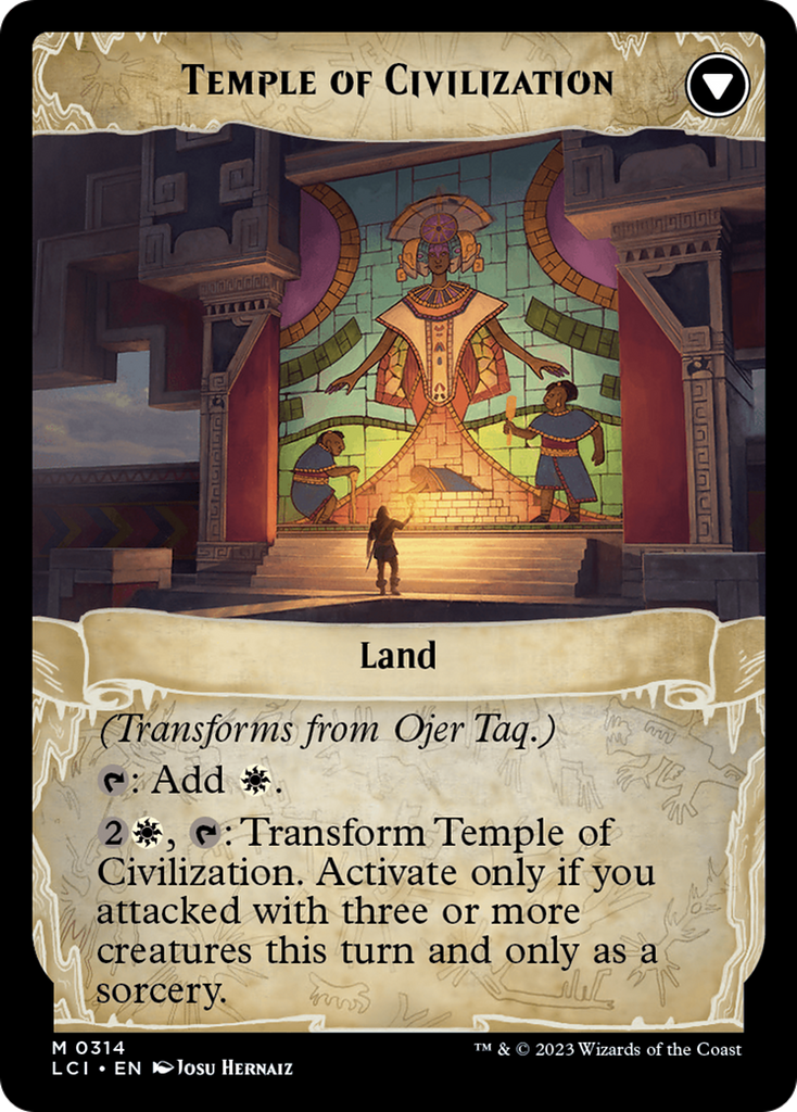 Magic: The Gathering - Ojer Taq, Deepest Foundation // Temple of Civilization Foil - The Lost Caverns of Ixalan