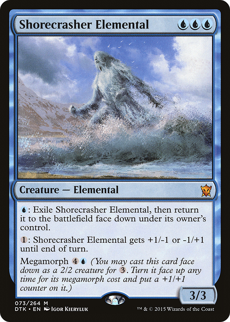 Magic: The Gathering - Shorecrasher Elemental Foil - Dragons of Tarkir