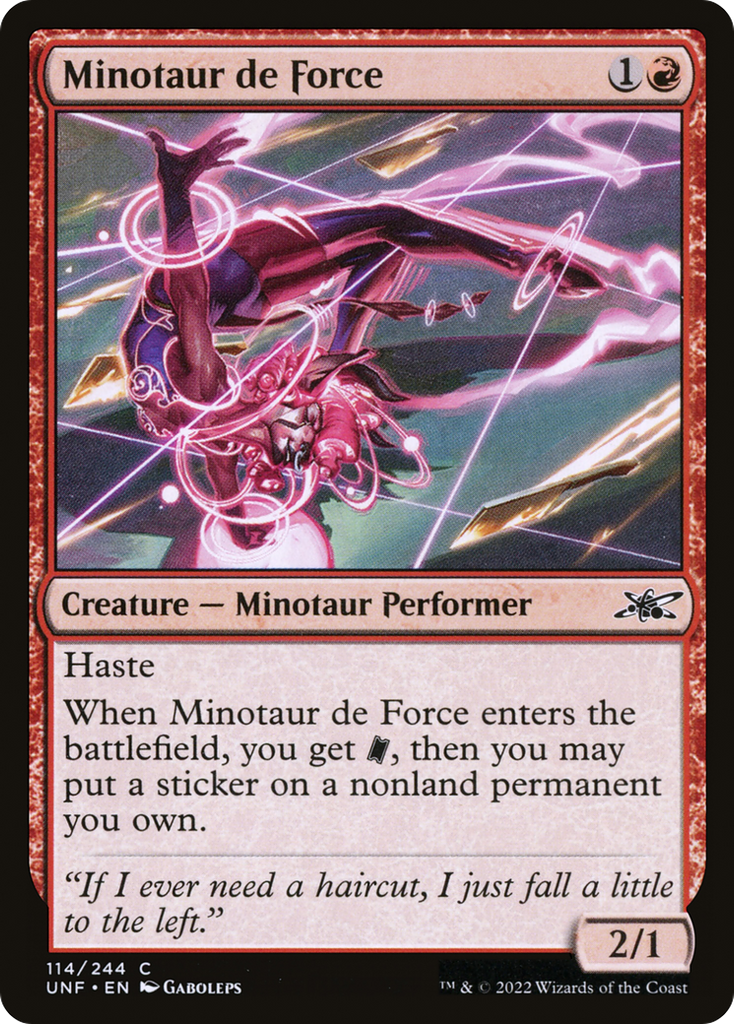 Magic: The Gathering - Minotaur de Force Foil - Unfinity