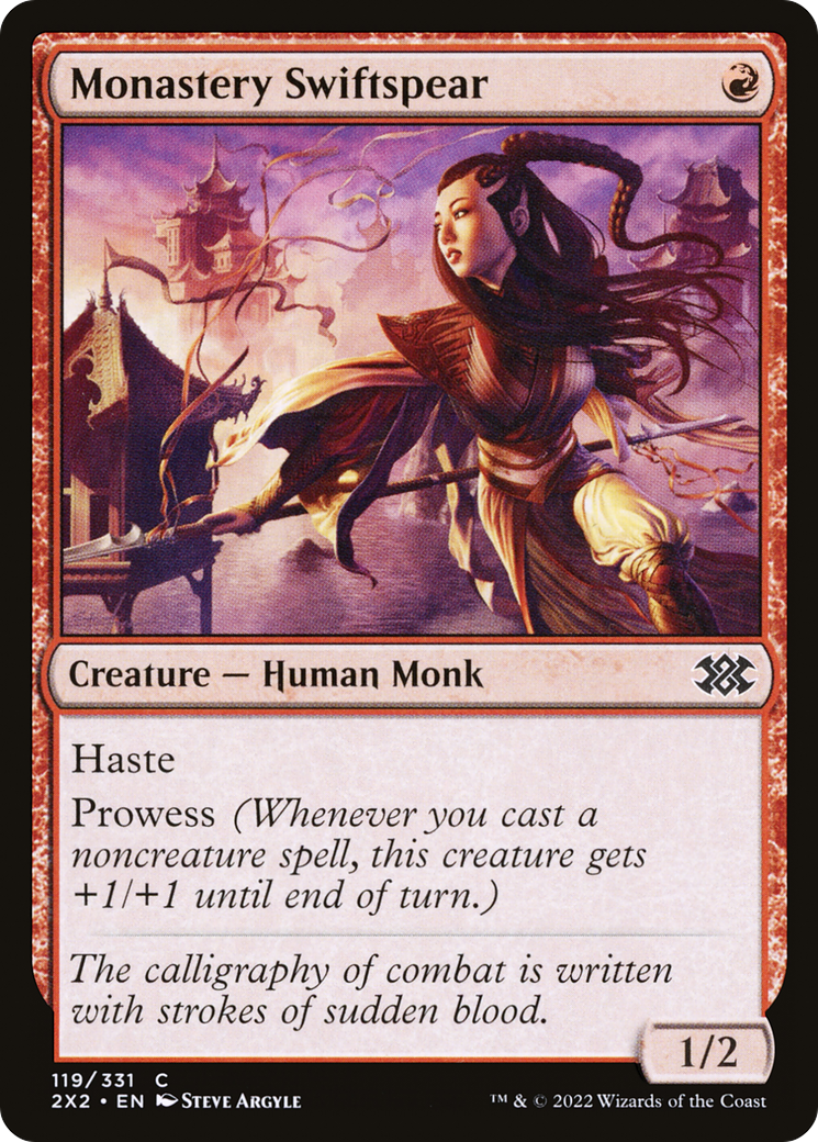 Magic: The Gathering - Monastery Swiftspear Foil - Double Masters 2022