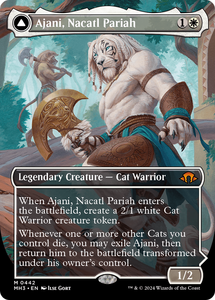 Magic: The Gathering - Ajani, Nacatl Pariah // Ajani, Nacatl Avenger Foil - Modern Horizons 3