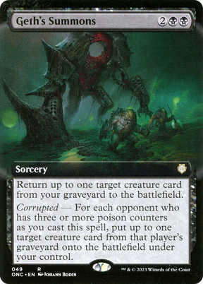 Magic: The Gathering - Geth's Summons Foil - Phyrexia: All Will Be One Commander