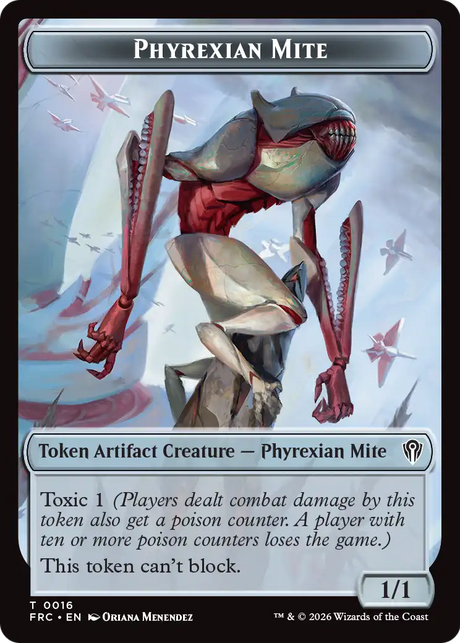 Magic: The Gathering - Phyrexian Mite Token - Reality Fracture Commander Tokens