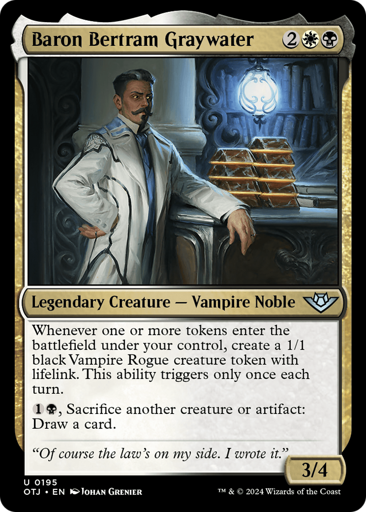 Magic: The Gathering - Baron Bertram Graywater Foil - Outlaws of Thunder Junction
