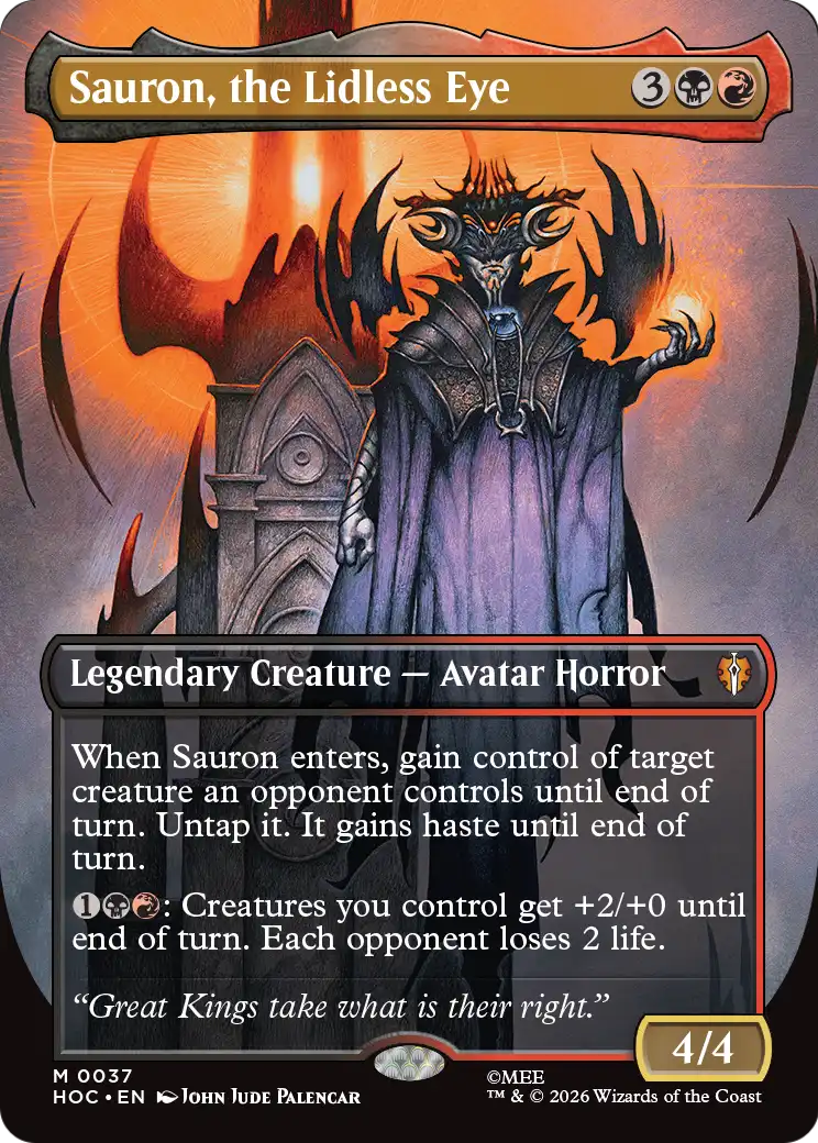Magic: The Gathering - Sauron, the Lidless Eye Foil - The Hobbit Eternal