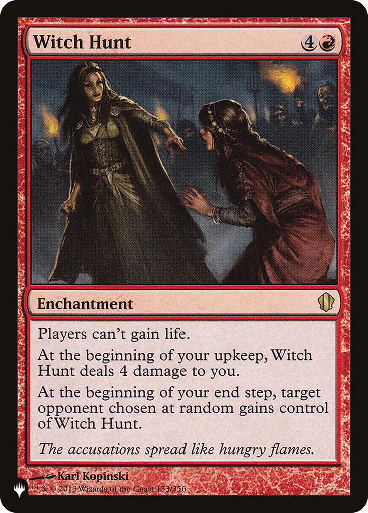 Magic: The Gathering - Witch Hunt - The List