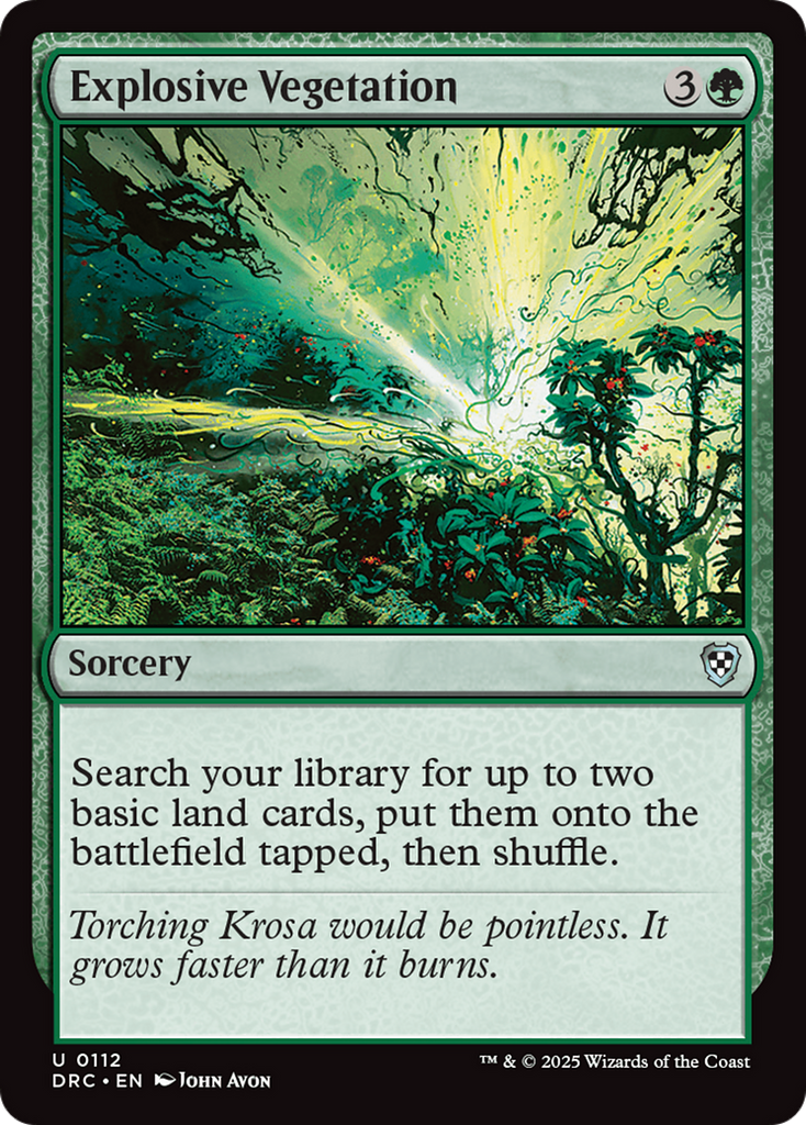 Magic: The Gathering - Explosive Vegetation - Aetherdrift Commander