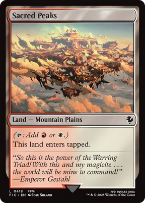 Magic: The Gathering - Sacred Peaks - Final Fantasy Commander