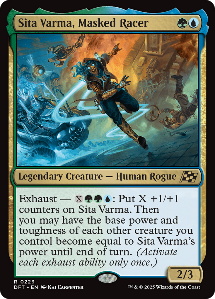 Magic: The Gathering - Sita Varma, Masked Racer - Aetherdrift