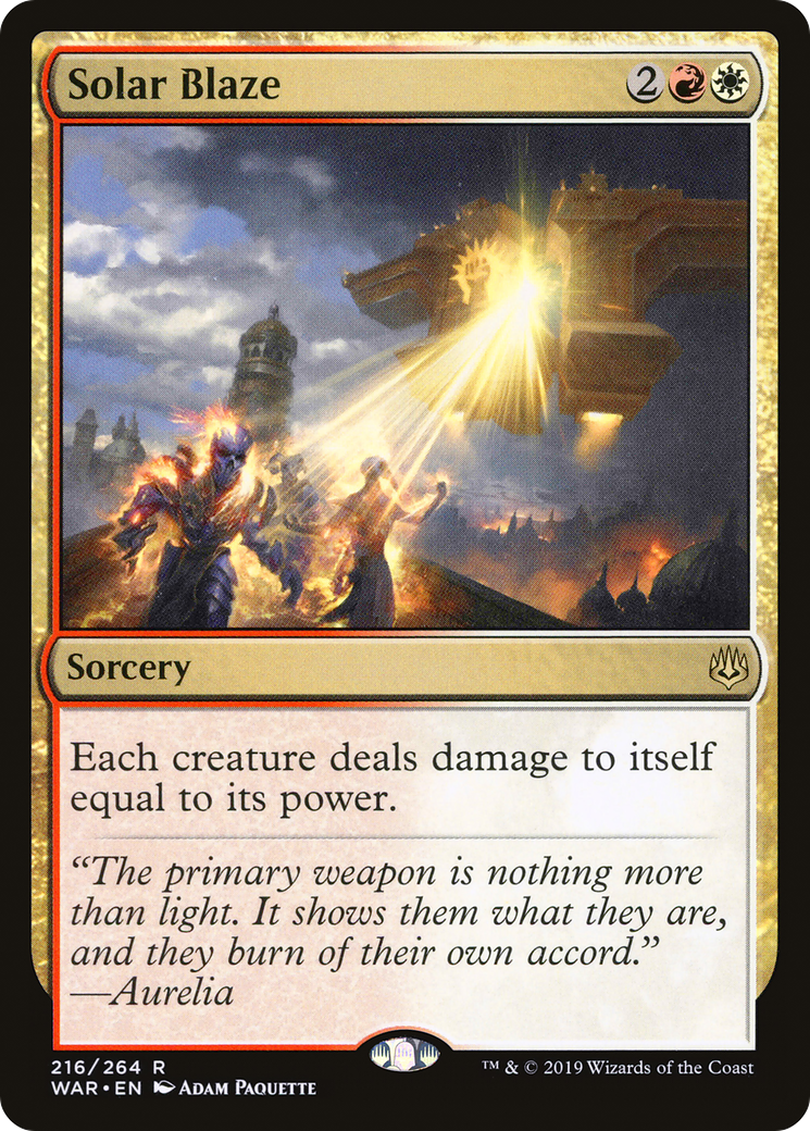 Magic: The Gathering - Solar Blaze Foil - War of the Spark