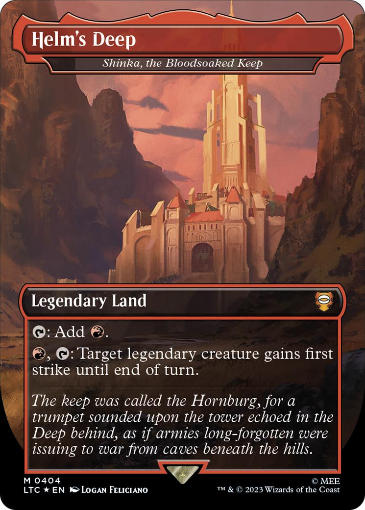 Magic: The Gathering - Shinka, the Bloodsoaked Keep Foil - Tales of Middle-earth Commander