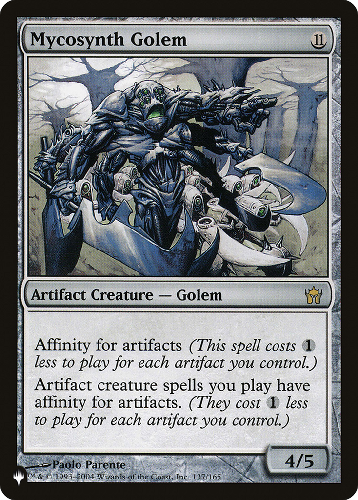 Magic: The Gathering - Mycosynth Golem - The List